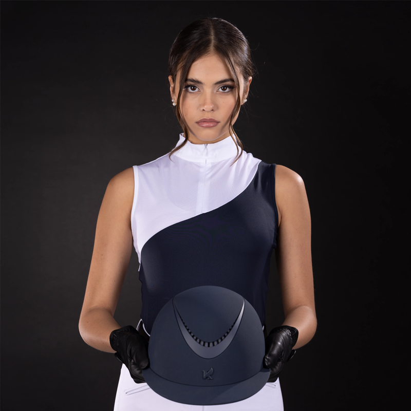 Shires Karben Aria Ellipse Riding Hat - Navy-4